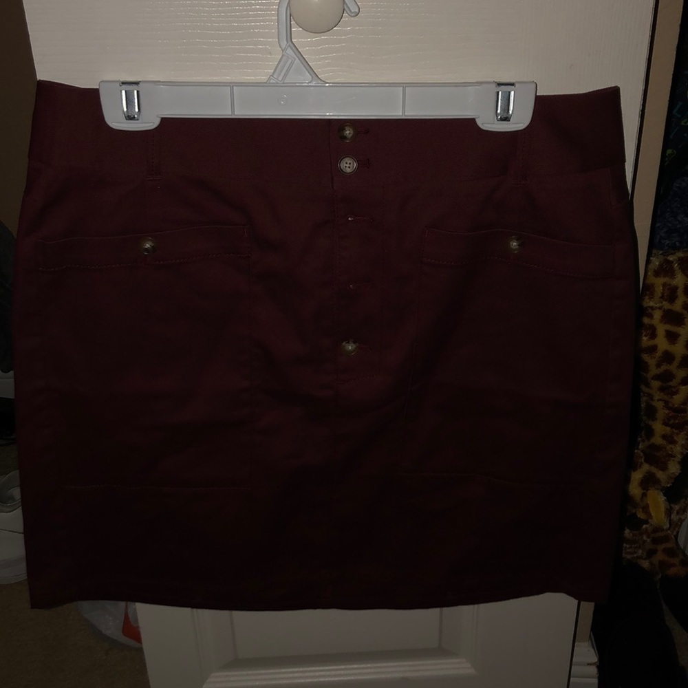 Maroon Mini Skirt